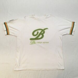 Y2K‎ Bklyn Xpress XL Embroidered Patch Striped Sleeve